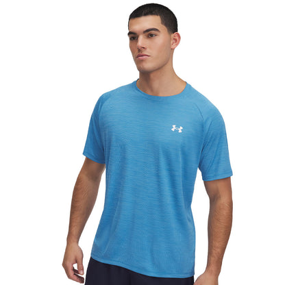 UNDER ARMOUR TECH TEXTURED ADULT BLUE T SHIRT