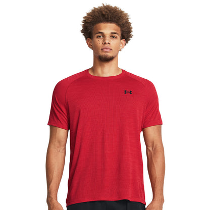 UNDER ARMOUR TECH TEXTURED ADULT RED T SHIRT
