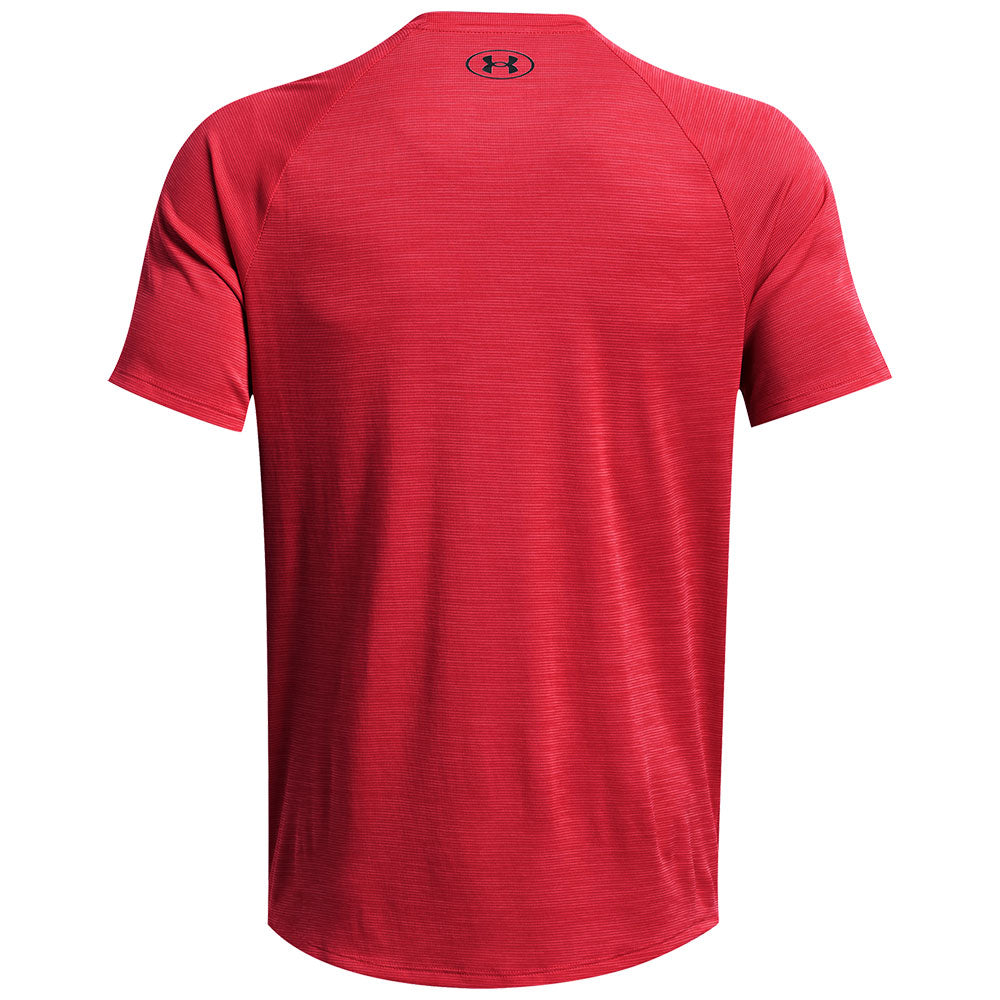 UNDER ARMOUR TECH TEXTURED ADULT RED T SHIRT