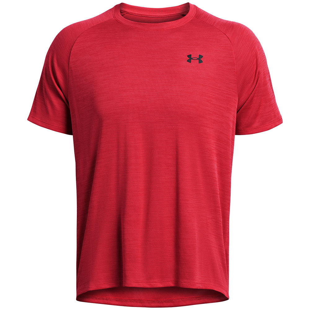 UNDER ARMOUR TECH TEXTURED ADULT RED T SHIRT