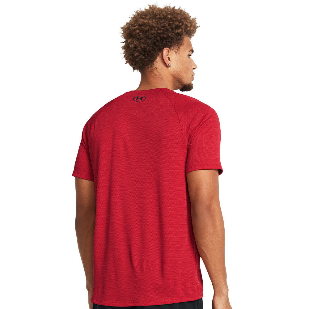 UNDER ARMOUR TECH TEXTURED ADULT RED T SHIRT