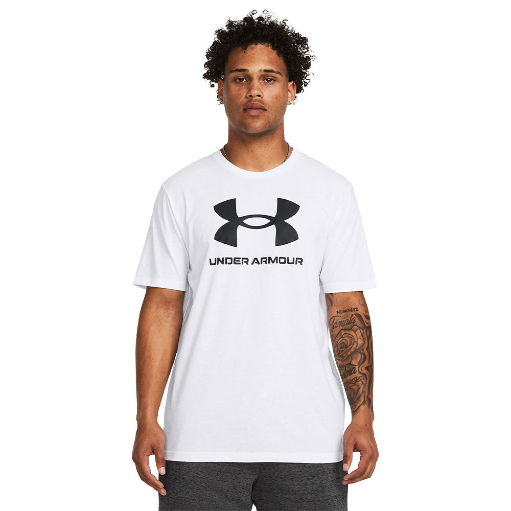UNDER ARMOUR SPORTSTYLE UPDATE ADULT WHITE T SHIRT