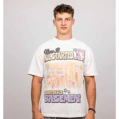 BCLUTCH PREMIUM GRETZKY'S BASEMENT CREAM T SHIRT