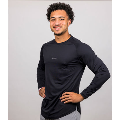 BCLUTCH PERFORMANCE BLACK LONG SLEEVE WORKOUT SHIRT