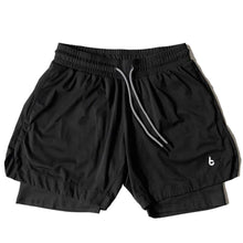 BCLUTCH PERFORMANCE BLACK WORKOUT SHORTS