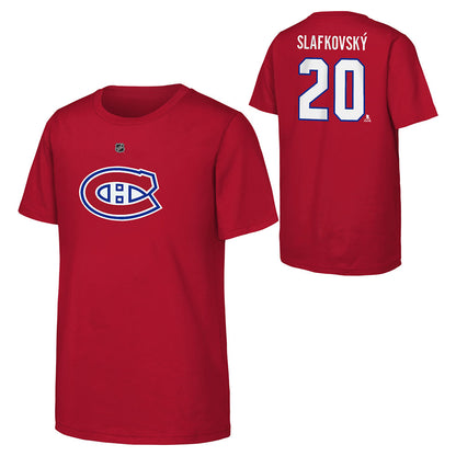 OUTERSTUFF MONTREAL CANADIENS JURAJ SLAFKOVSKY YOUTH NAME AND NUMBER T SHIRT