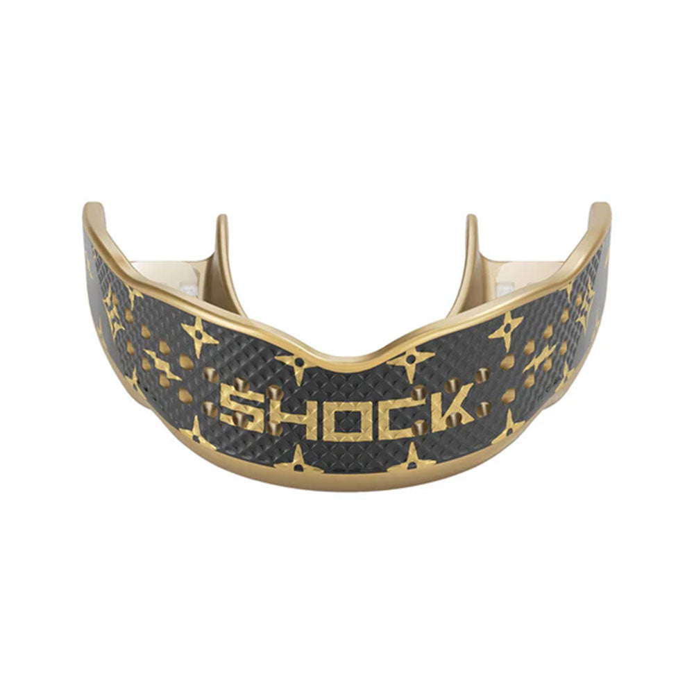 SHOCK DOCTOR TRASH TALKER SENIOR BLACK/GOLD MOUTHGUARD