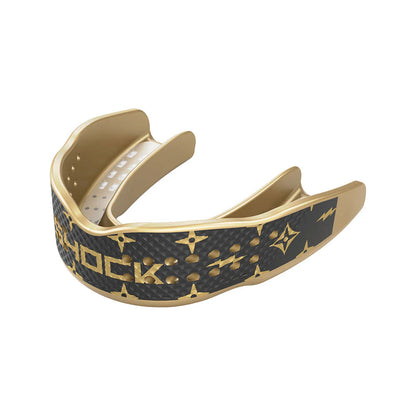 SHOCK DOCTOR TRASH TALKER SENIOR BLACK/GOLD MOUTHGUARD