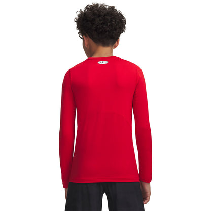 Under Armour Heatgear Boy's Red Long Sleeve Baselayer Shirt