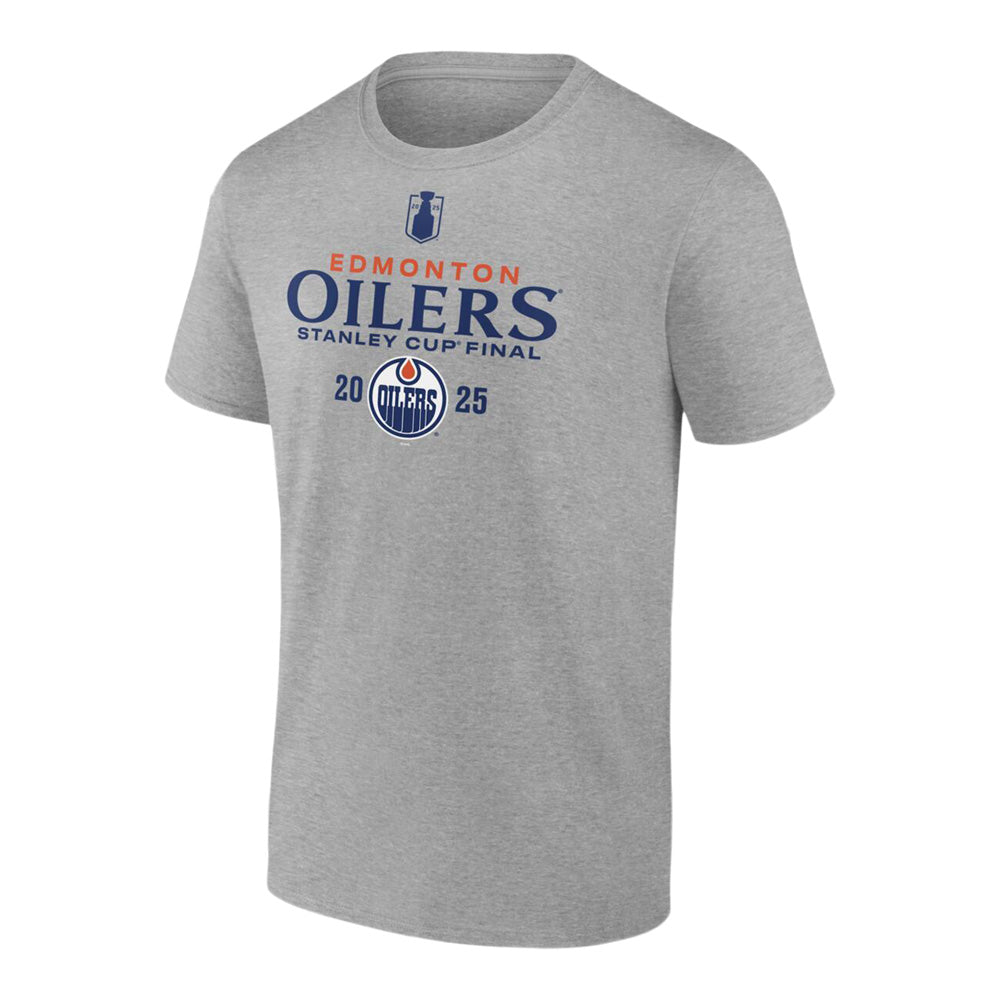 FANATICS EDMONTON OILERS 2025 STANLEY CUP FINAL ROSTER MEN'S GREY T SHIRT