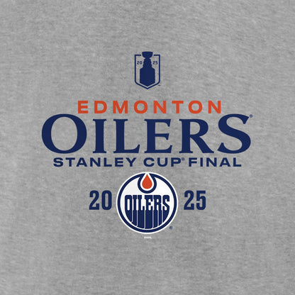 FANATICS EDMONTON OILERS 2025 STANLEY CUP FINAL ROSTER MEN'S GREY T SHIRT