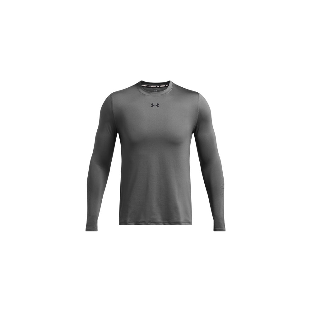 Under Armour Hockey Fitted Grippy Men's Grey Long Sleeve Shirt