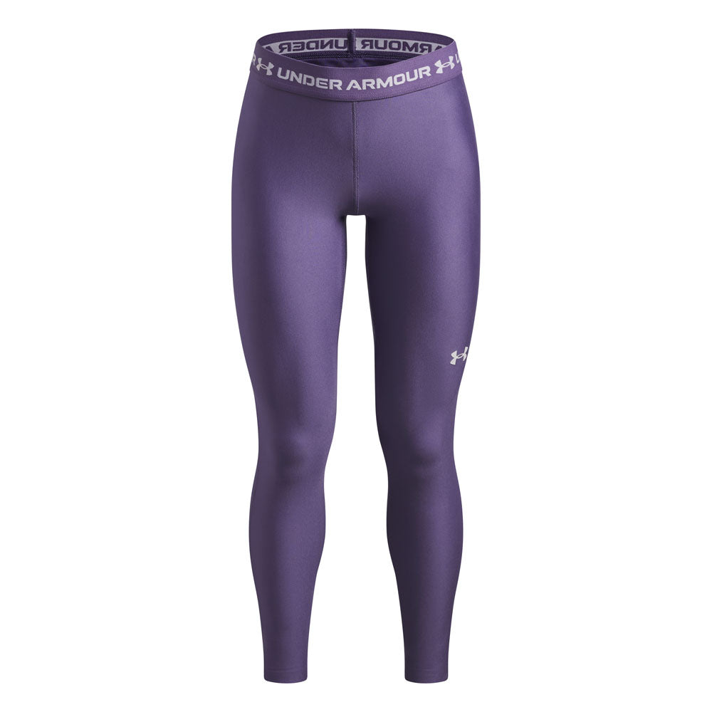 Under Armour Heatgear Girls Purple Leggings