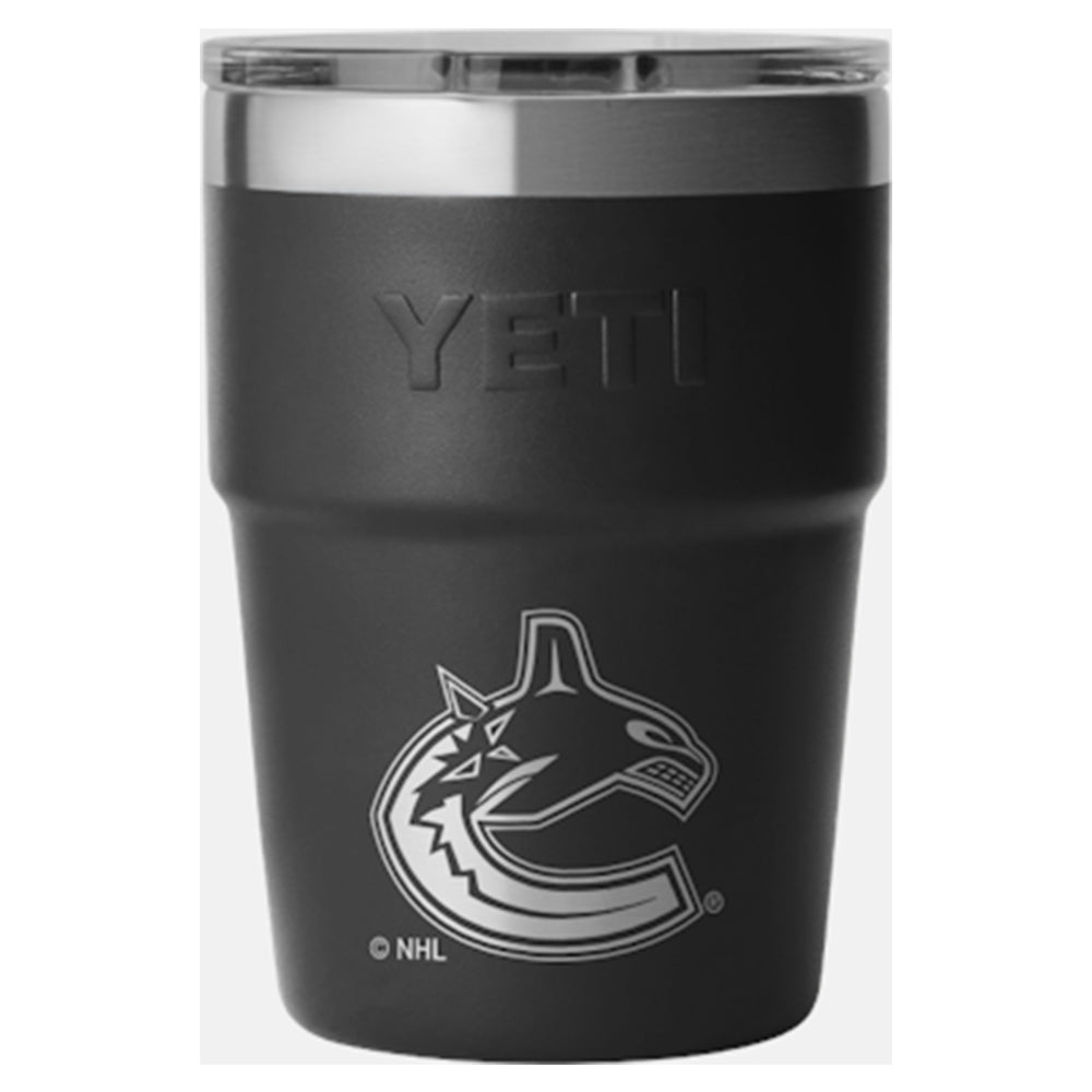 Yeti Rambler 16 OZ Vancouver Canucks Black Stackable Cup