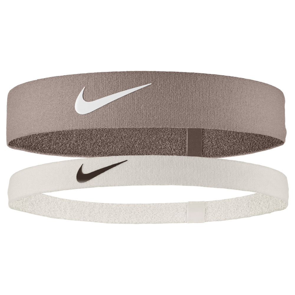 NIKE FLEX HEADBANDS 2 PACK - BROWN/WHITE