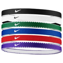 NIKE FLEX CLASSIC HEADBANDS - 6 Pack Black/Red/Blue