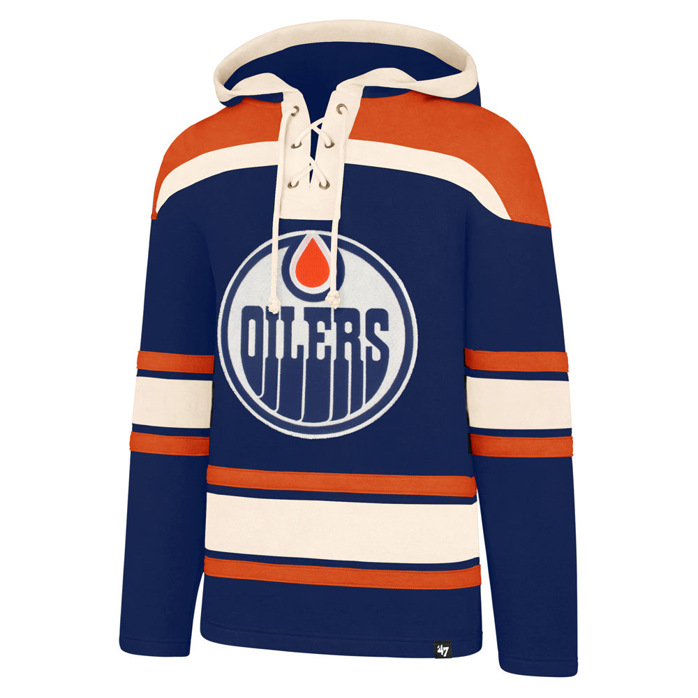 47 Brand Edmonton Oilers Lacer Blue Hoodie