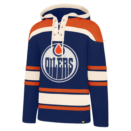 47 Brand Edmonton Oilers Lacer Blue Hoodie