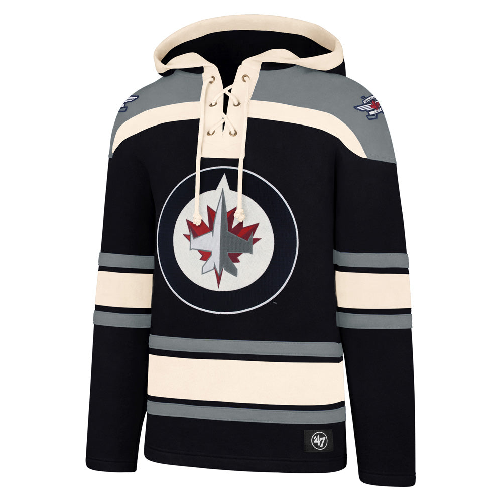 47 Brand Winnipeg Jets Lacer Navy Hoodie