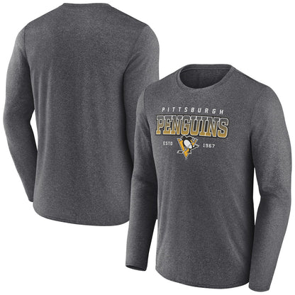 Pittsburgh Penguins Long Sleeve Crew Neck T-Shirt