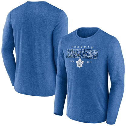 Toronto Maple Leafs Long Sleeve Crew Neck Tee Royal Blue