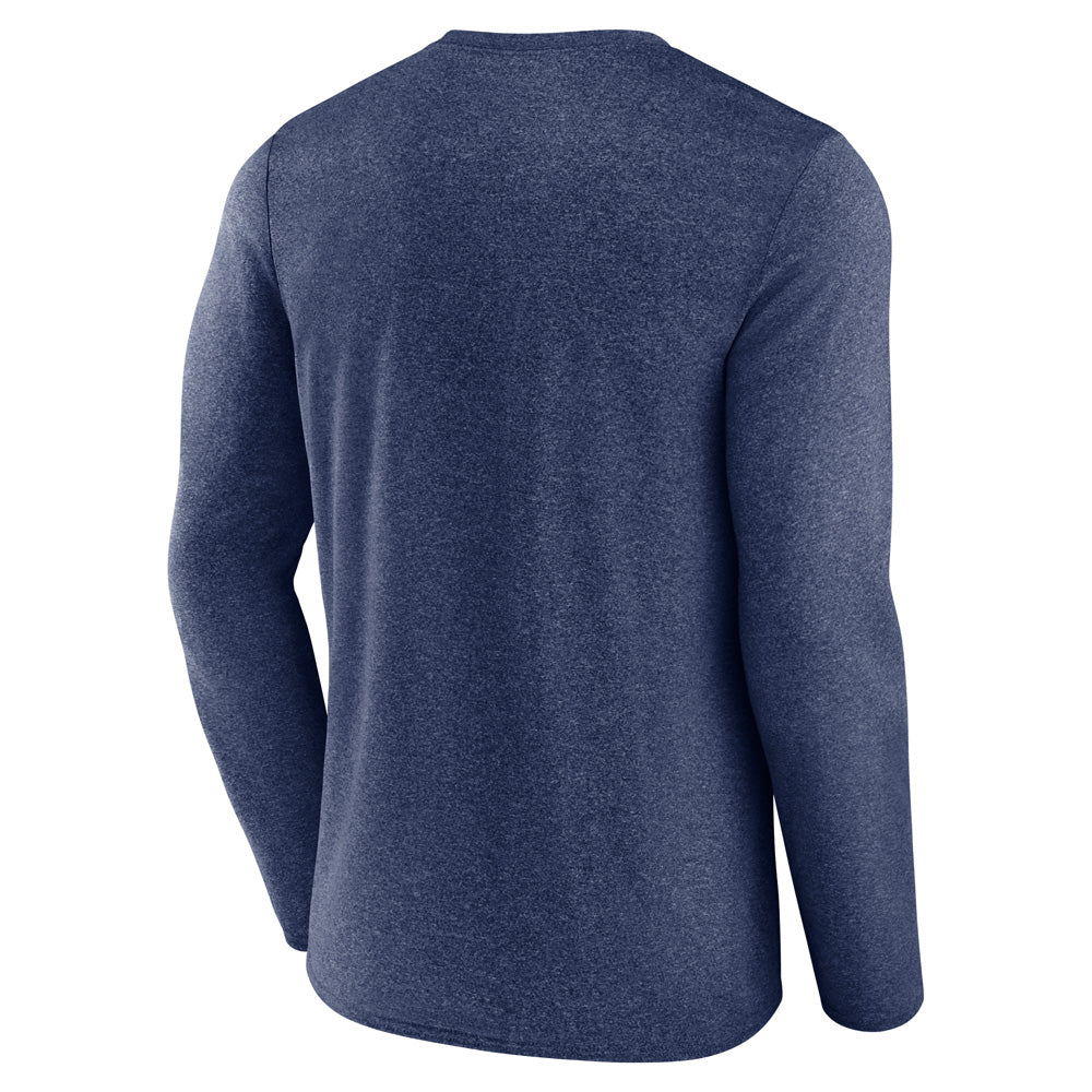 Seattle Kraken Long Sleeve Crew Neck Tee Navy