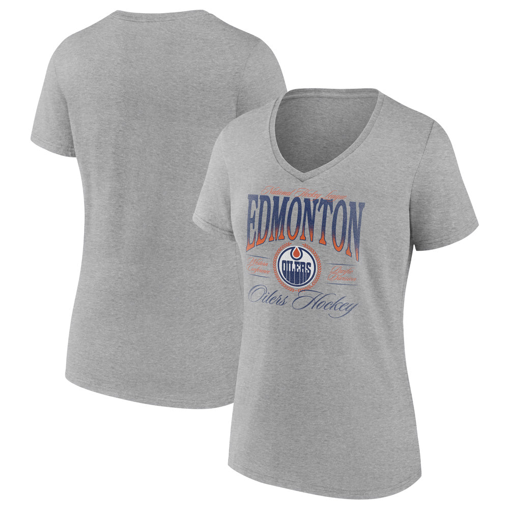 Fanatics Edmonton Oilers Women's Grey T Shirt
