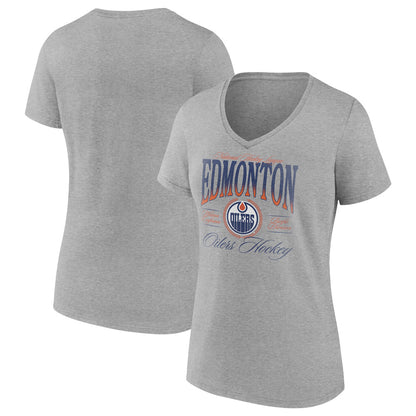 Fanatics Edmonton Oilers Women's Grey T Shirt