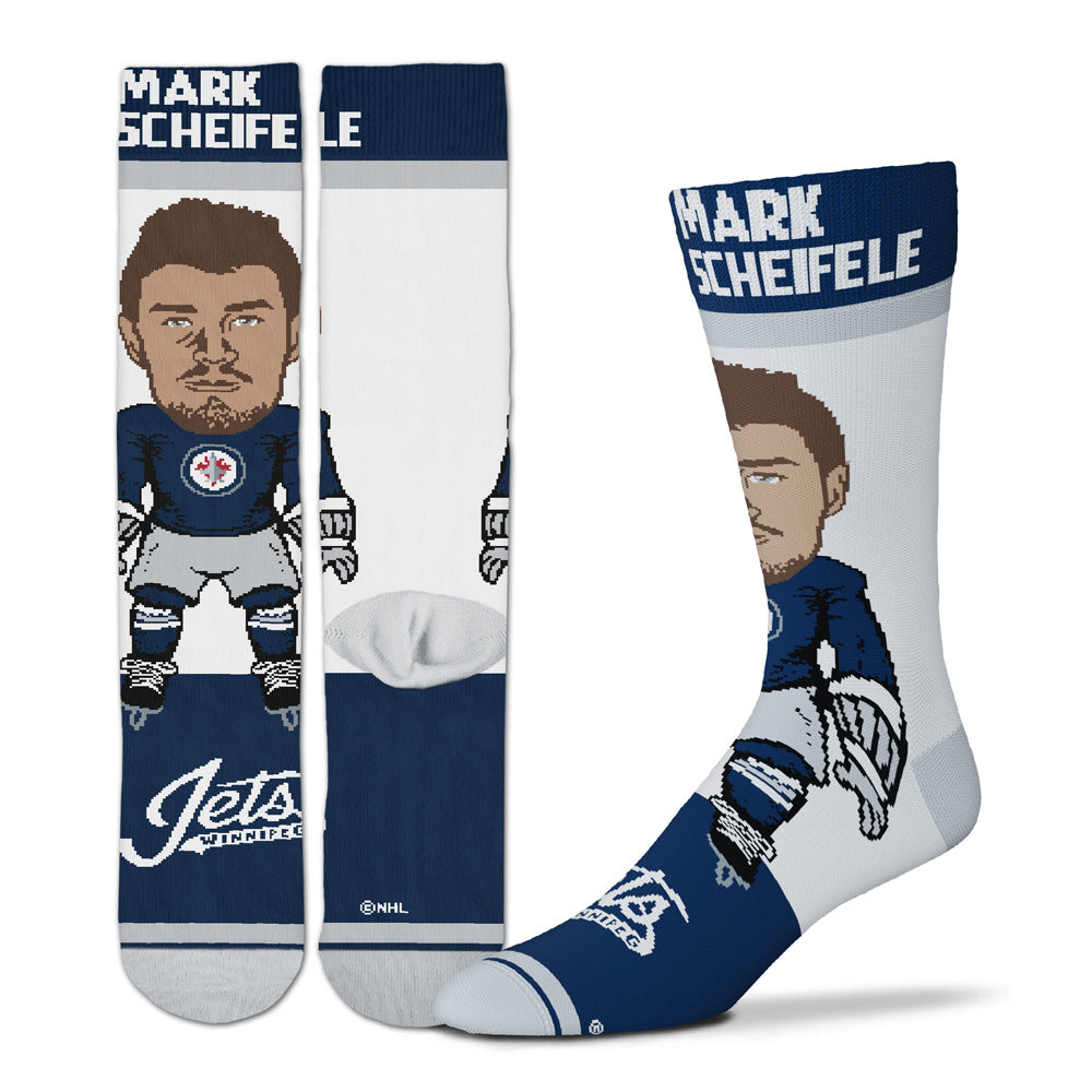 MARK SCHEIFELE WINNIPEG JETS ADULT SIGNING BONUS PLAYER SOCKS