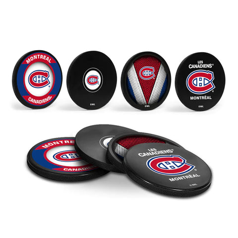 MONTREAL CANADIENS PUCK COASTER - 4 PACK