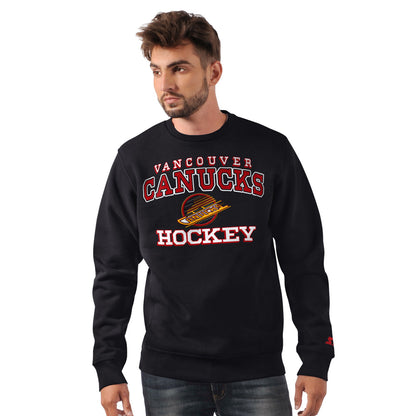Starter Vancouver Canucks Holiday Men's Black Crewneck Sweater