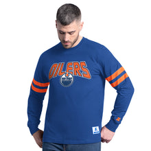Edmonton Oilers Starter Line Up Blue Long Sleeve Shirt