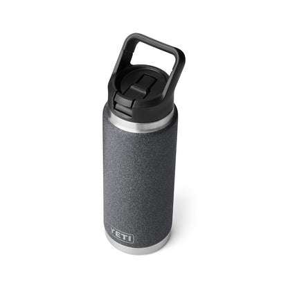 Yeti Rambler 26 OZ Straw Bottle - Black Stone