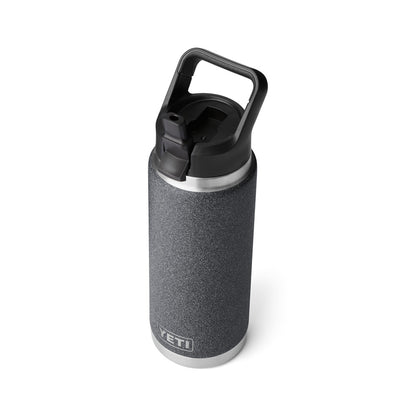 Yeti Rambler 26 OZ Straw Bottle - Black Stone