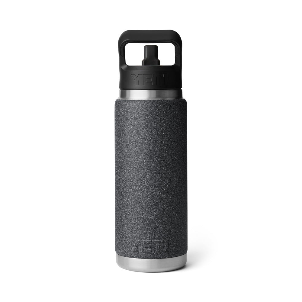 Yeti Rambler 26 OZ Straw Bottle - Black Stone