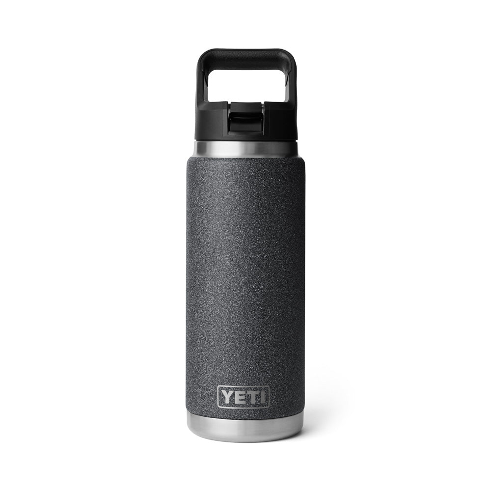 Yeti Rambler 26 OZ Straw Bottle - Black Stone