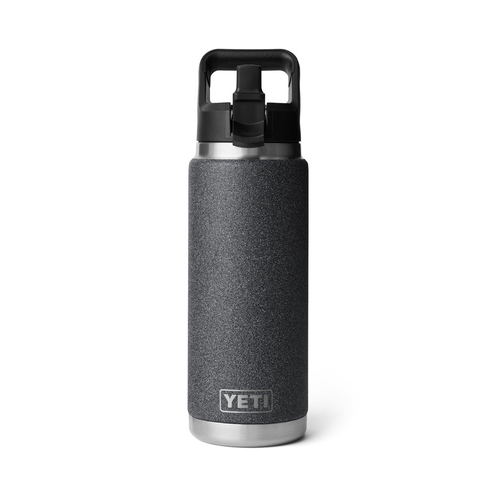 Yeti Rambler 26 OZ Straw Bottle - Black Stone