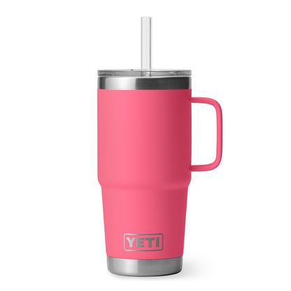 YETI RAMBLER 25 OZ STRAW MUG - TROPICAL PINK