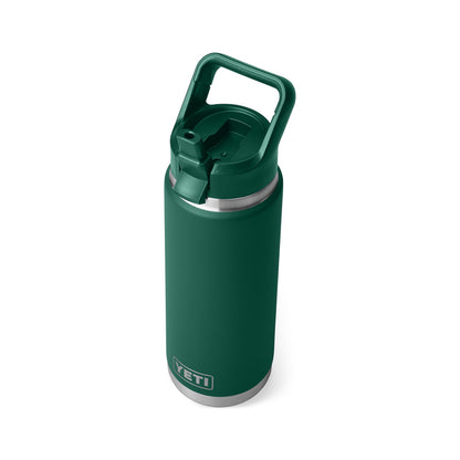 Yeti Rambler 26 Oz Straw Bottle - Black Forest Green