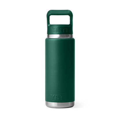 Yeti Rambler 26 Oz Straw Bottle - Black Forest Green