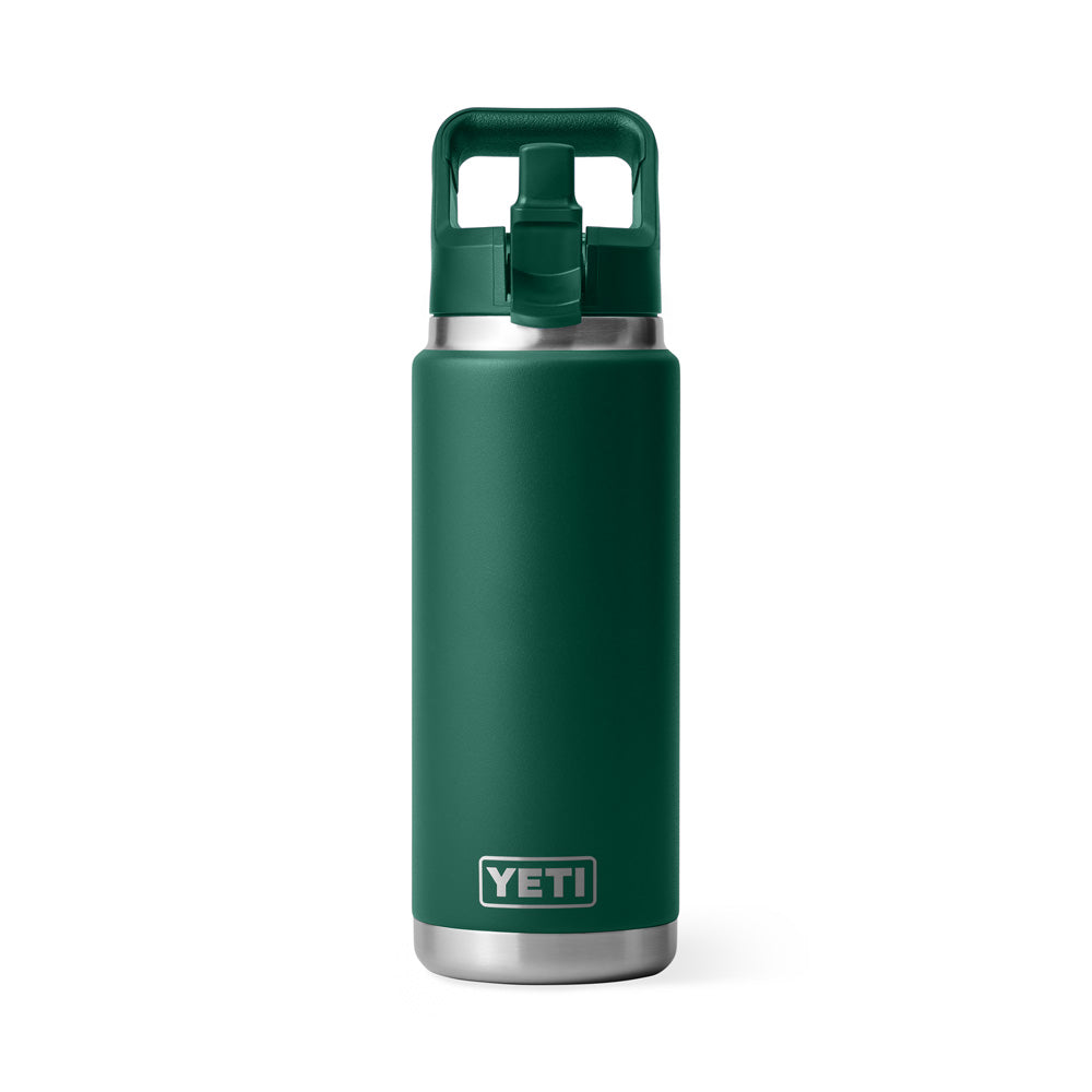 Yeti Rambler 26 Oz Straw Bottle - Black Forest Green