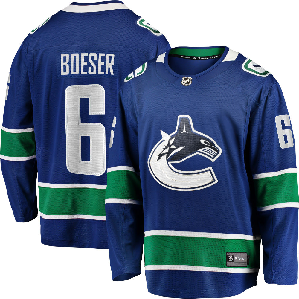 FANATICS VANCOUVER CANUCKS BROCK BOESER ADULT BREAKAWAY JERSEY