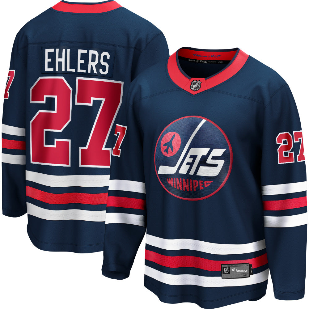 FANATICS WINNIPEG JETS NIKOLAJ EHLERS ADULT NAVY ALTERNATE BREAKAWAY JERSEY