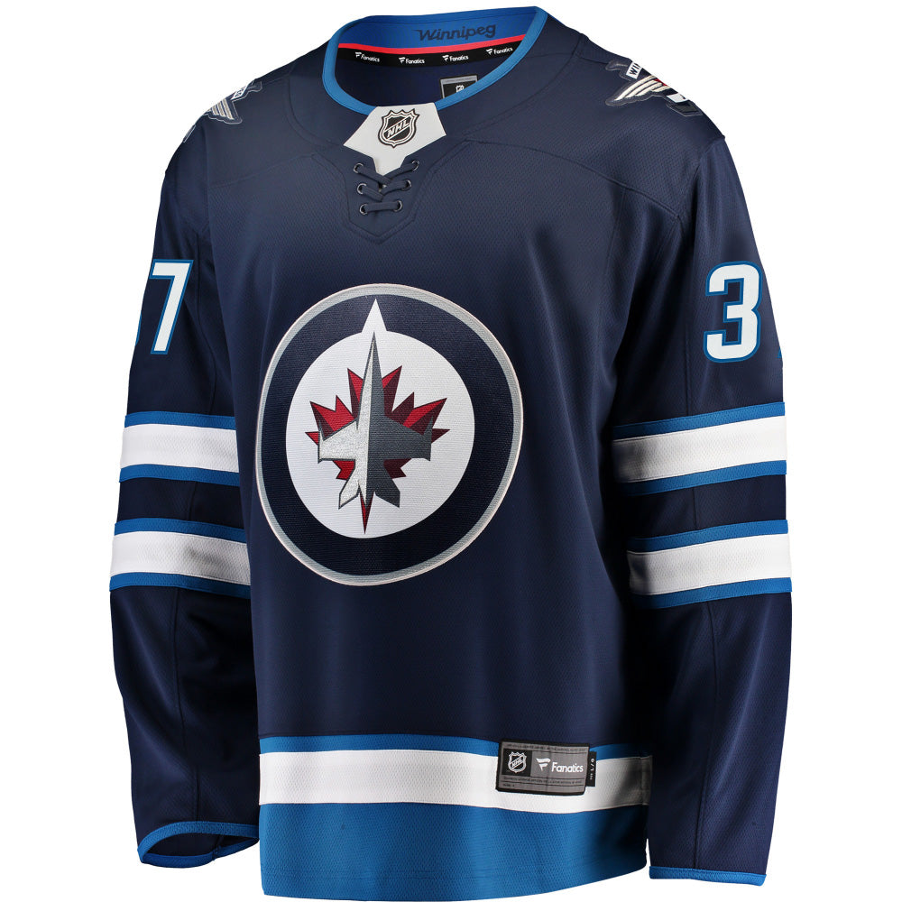 Winnipeg Jets Breakaway Player Jersey Connor Hellebuyck Navy
