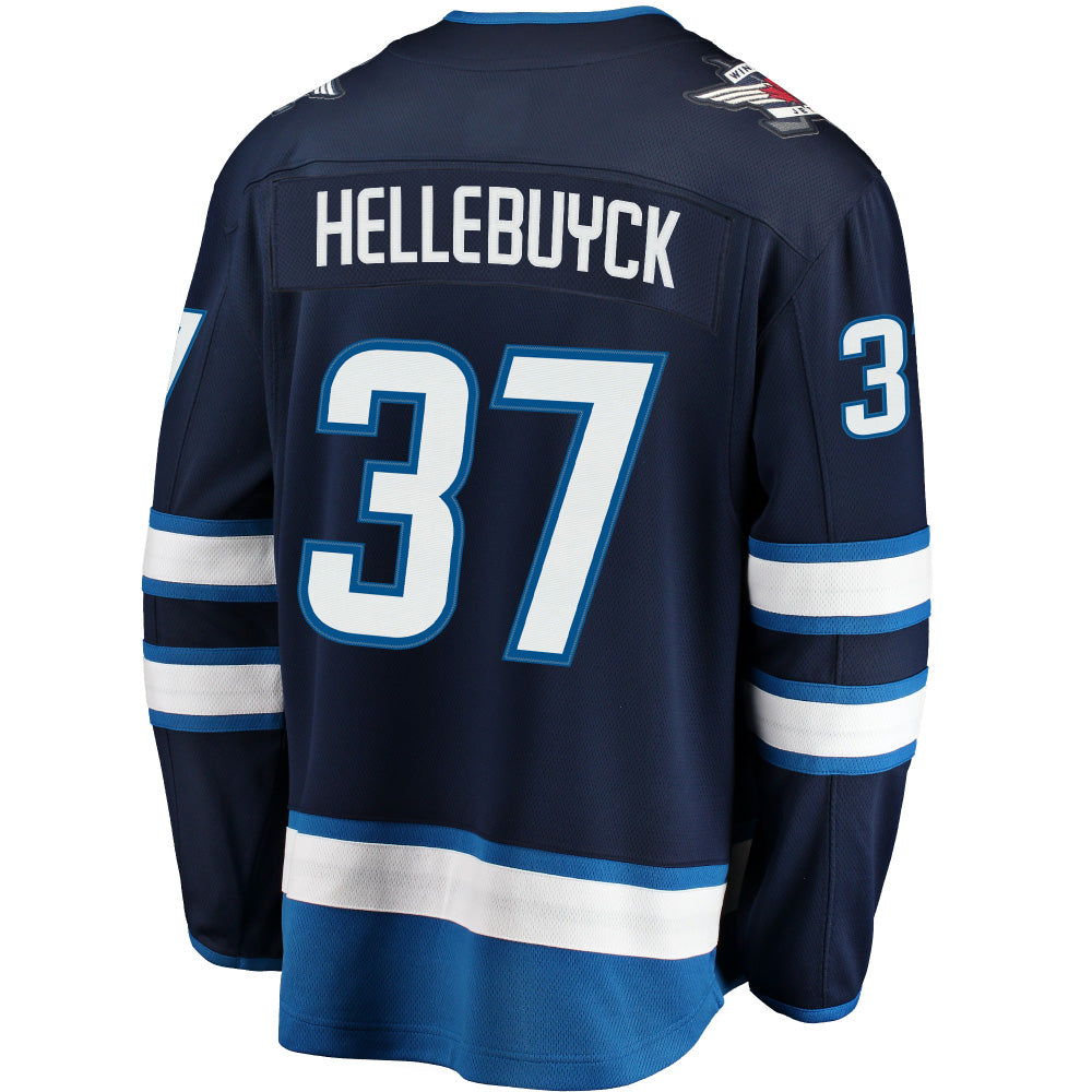 Winnipeg Jets Breakaway Player Jersey Connor Hellebuyck Navy