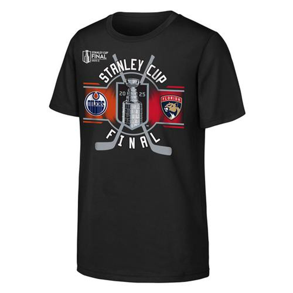 OUTERSTUFF 2025 STANLEY CUP FINAL MATCHUP KID'S BLACK T SHIRT