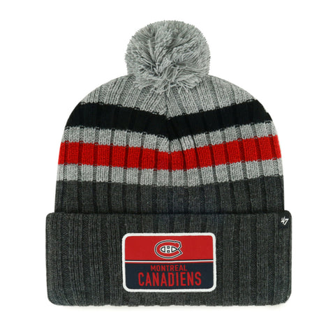 MONTREAL CANADIENS STACK 47 CUFFED KNIT GREY TOQUE