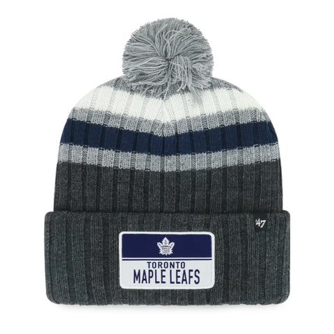 TORONTO MAPLE LEAFS STACK 47 CUFFED KNIT GREY TOQUE