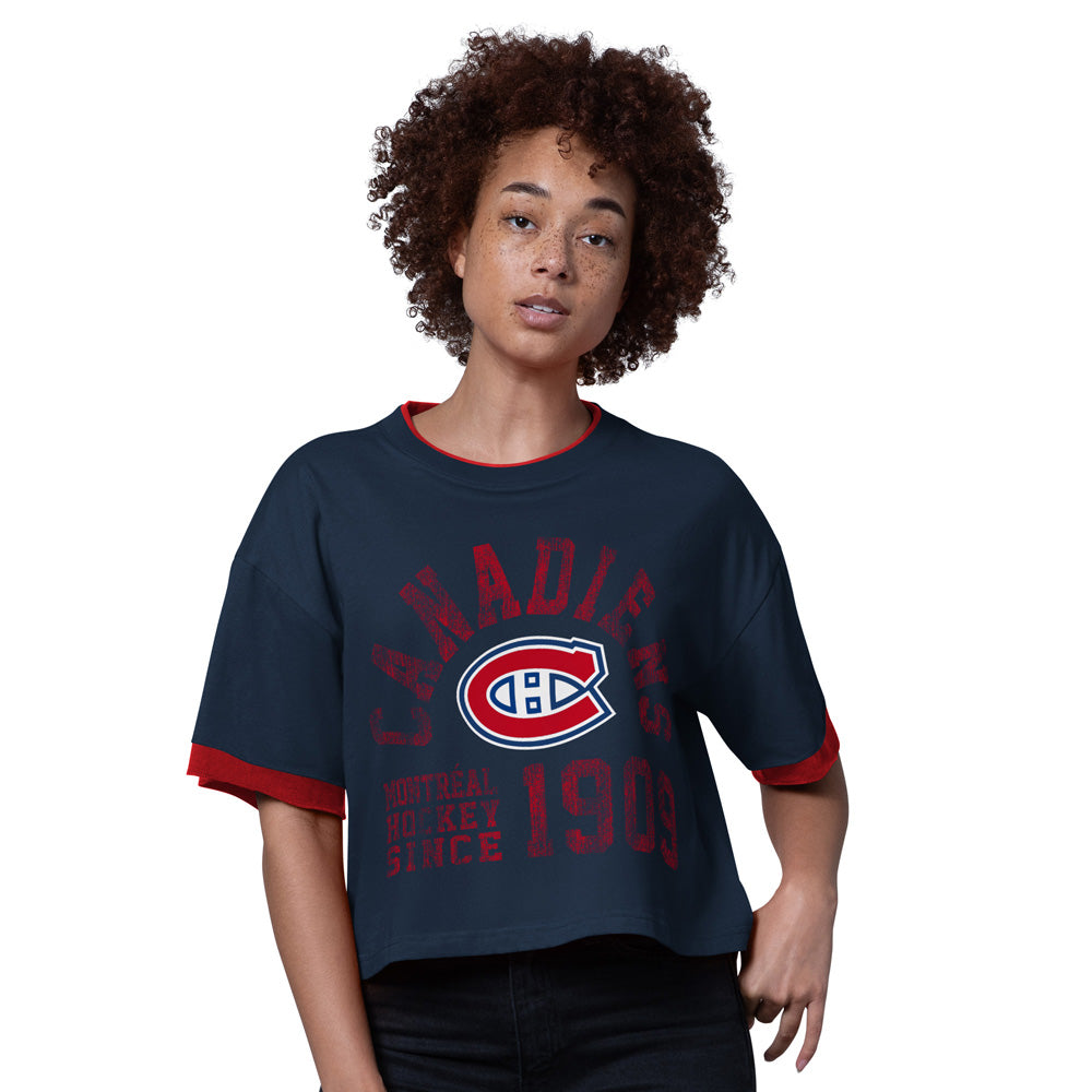 Starter Montreal Candiens Flyout Women's Navy T Shirt