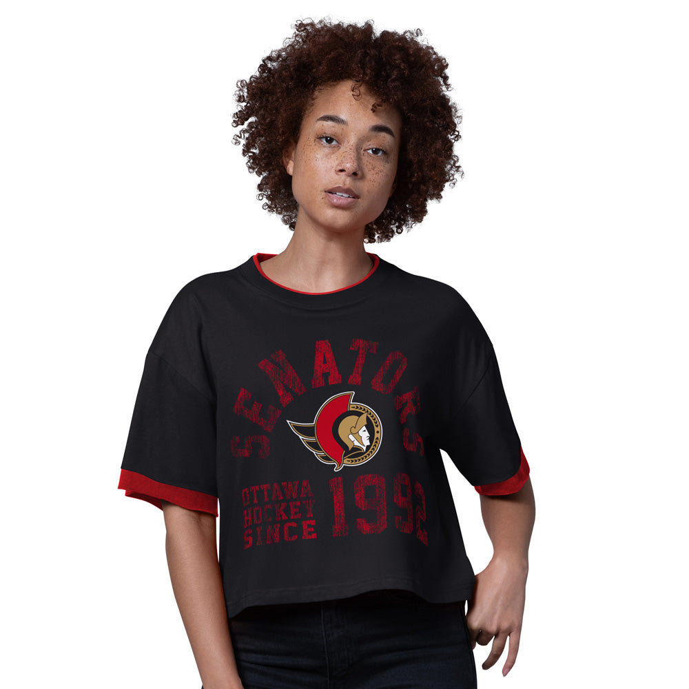 Starter Ottawa Senators Flyout Women's Black T Shirt